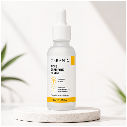 CERANIX Acne Clarifying Serum | Lightweight Face Serum for Oily & Acne-Prone Skin | Helps Unclog Pores & Improve Skin Clarity | Fast Absorbing | 30 ml